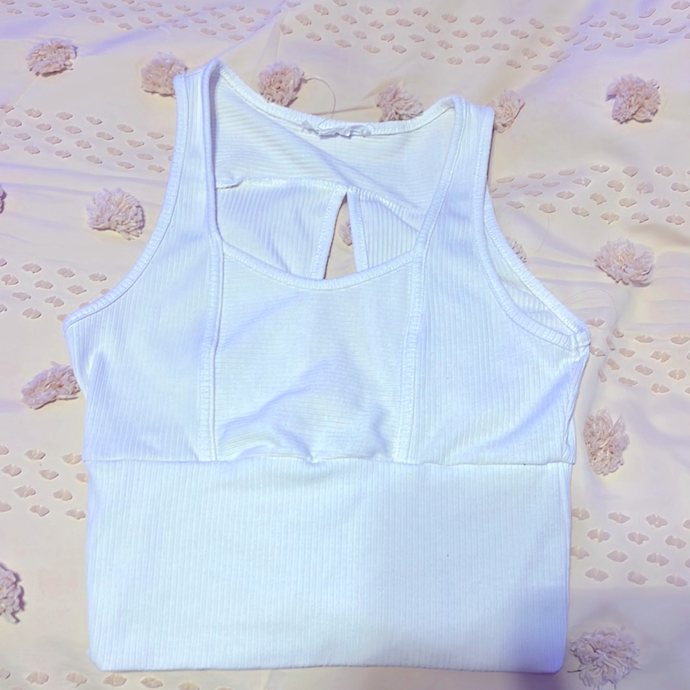 White crop top